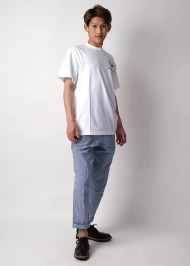 イギリス軍 ギンガムチェック ウエストゴム シェフパンツ USED 208U-