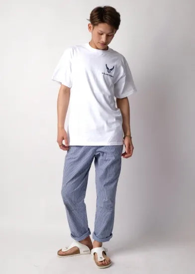 イギリス軍 ギンガムチェック ウエストゴム シェフパンツ USED 208U-