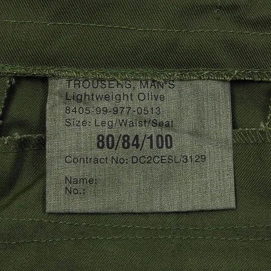 イギリス軍 OD ベイカーパンツ ニアニュー 201NB2-