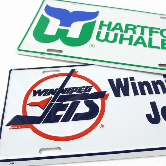 NHL アイスホッケー ビンテージ ライセンスプレート 新品 109-113-