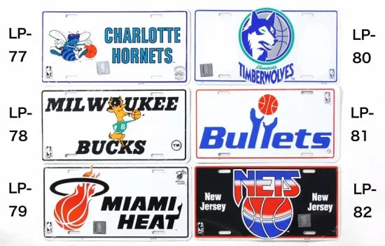 NBA バスケットボール ビンテージ ライセンスプレート 新品 78-87-