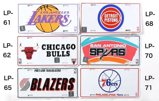 NBA バスケットボール ビンテージ ライセンスプレート 新品 61-76-