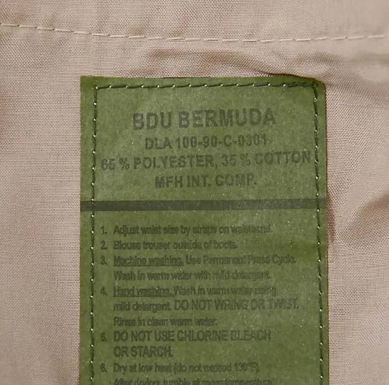 U.S. ベージュ コンバット バミューダ 新品 121NHZ=