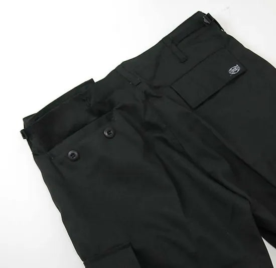 U.S. ブラック フロントジッパー BDU バミューダ 新品 122NHZ=