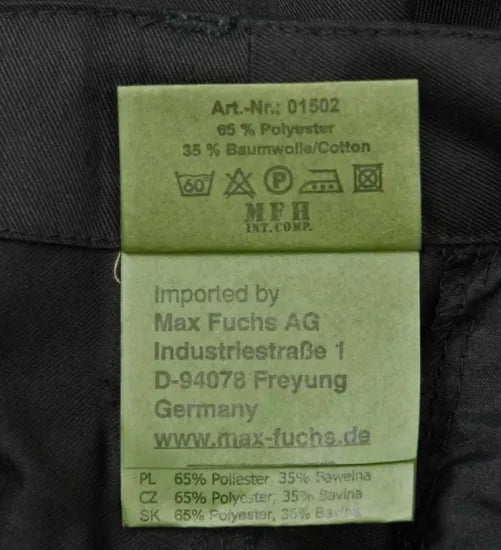 U.S. ブラック フロントジッパー BDU バミューダ 新品 122NHZ=