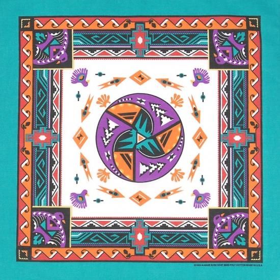 HAV-A-HANK/ハバハンク ターコイズ・アズティック バンダナ 新品 -