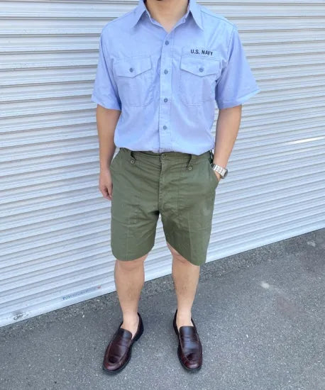 イギリス軍 OD リメイク ベイカーショートパンツ USED 201UBH-