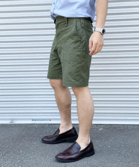 イギリス軍 OD リメイク ベイカーショートパンツ USED 201UBH-