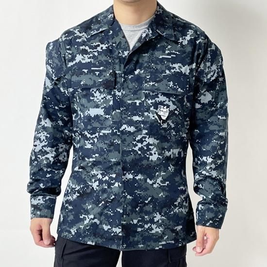 アメリカ海軍 U.S.NAVY ピクセルブルー デジタルカモ NWU ジャケット 新品 =