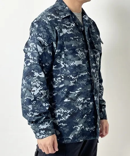 アメリカ海軍 U.S.NAVY ピクセルブルー デジタルカモ NWU ジャケット 新品 =