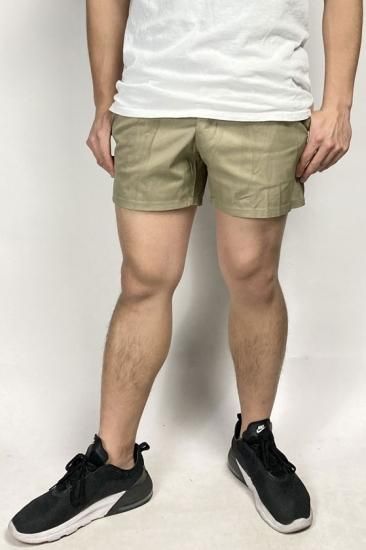 【訳あり】イタリア軍 ベージュ ビンテージ AMI チノショートパンツ ボタンタイプ 新品 704NVD-