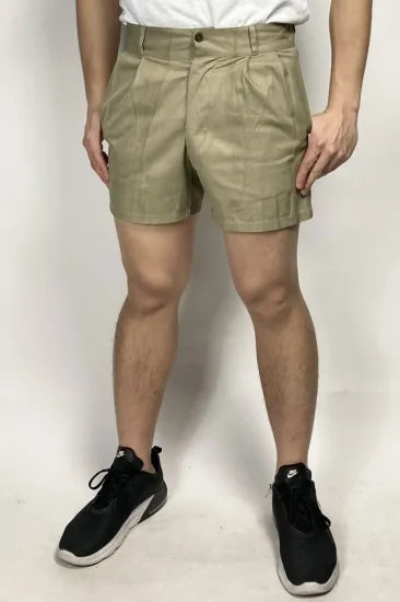 【訳あり】イタリア軍 ベージュ ビンテージ AMI チノショートパンツ ボタンタイプ 新品 704NVD-