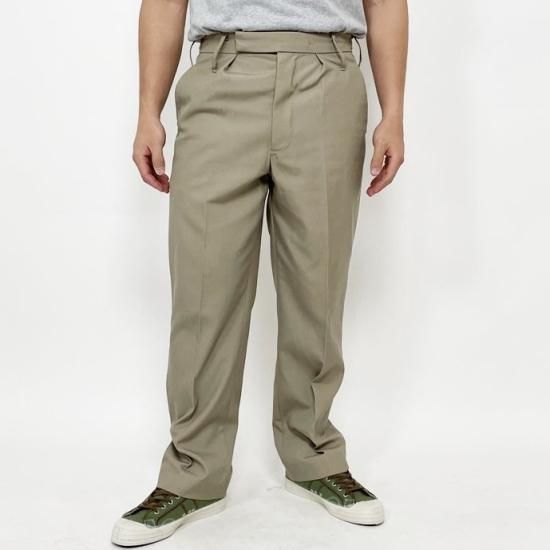 イギリス軍 BA No.4 & RAF No.6 ベージュ トロピカル オフィサーパンツ ベルトループあり 新品 211NA-