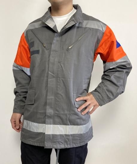 チェコ軍 民間防衛 グレー&オレンジショルダー フィールドジャケット 新品 E95N