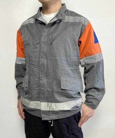 チェコ軍 民間防衛 グレー&オレンジショルダー フィールドジャケット USED E95U