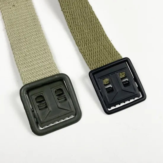 (11/19まで特価)フランス軍 カーキ オープンバックル キャンバスベルト 新品 40N-