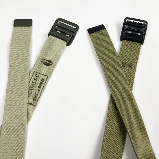 (11/19まで特価)フランス軍 カーキ オープンバックル キャンバスベルト 新品 40N-