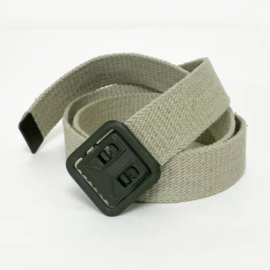 (11/19まで特価)フランス軍 カーキ オープンバックル キャンバスベルト 新品 40N-