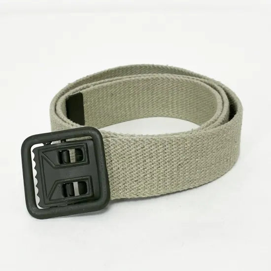 (11/19まで特価)フランス軍 カーキ オープンバックル キャンバスベルト 新品 40N-