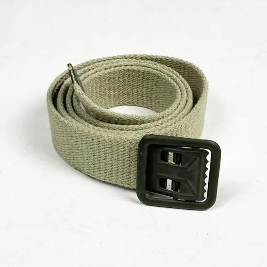 (11/19まで特価)フランス軍 カーキ オープンバックル キャンバスベルト 新品 40N-