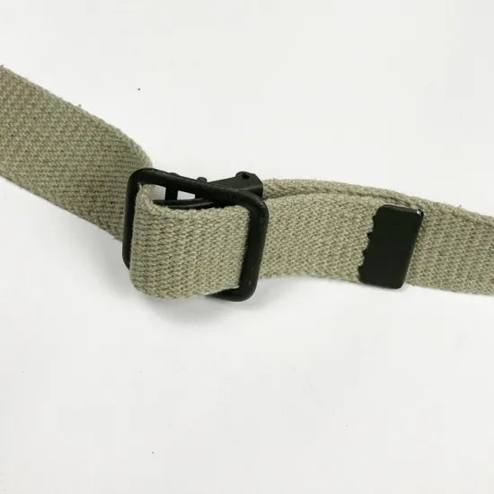 (11/19まで特価)フランス軍 カーキ オープンバックル キャンバスベルト 新品 40N-