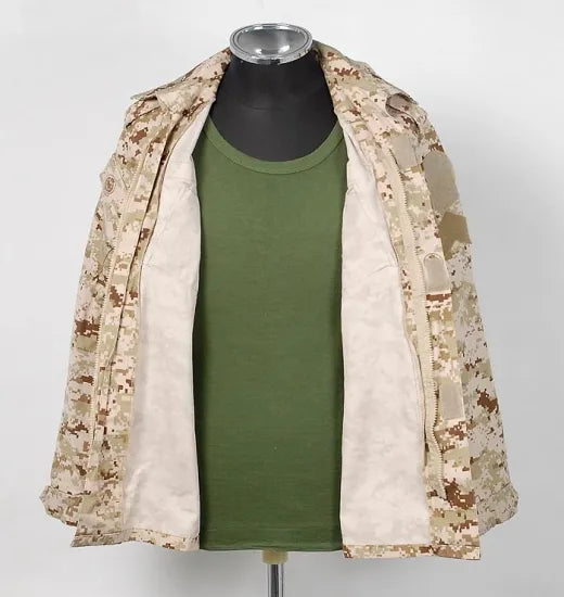 EU デザートデジタルカモ 前ジッパー コンバットジャケット USED E104UZ=