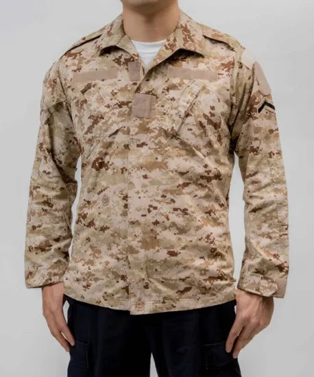 EU デザートデジタルカモ 前ジッパー コンバットジャケット USED E104UZ=