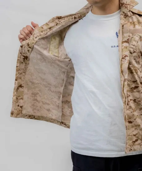 EU デザートデジタルカモ 前ジッパー コンバットジャケット USED E104UZ=