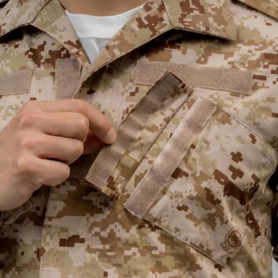 EU デザートデジタルカモ 前ジッパー コンバットジャケット USED E104UZ=