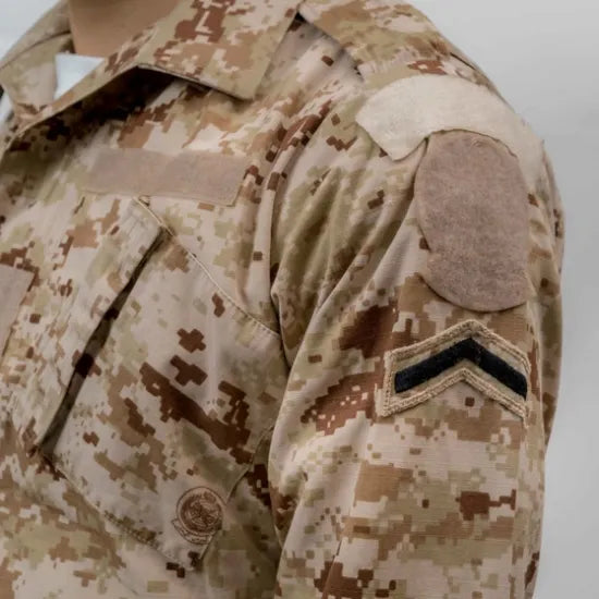 EU デザートデジタルカモ 前ジッパー コンバットジャケット USED E104UZ=