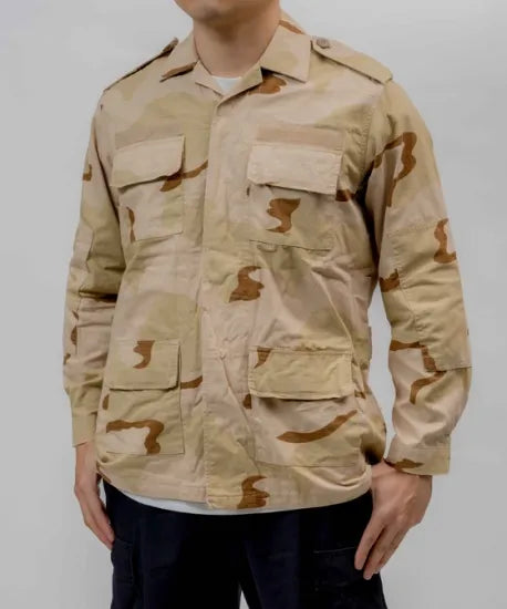 EU 3カラーデザートカモ コンバットジャケット USED E103U=