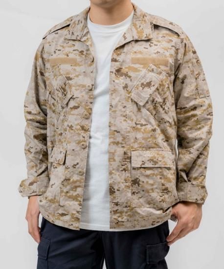 EU デザートデジタルカモ ボタン留め コンバットジャケット USED E104UB=