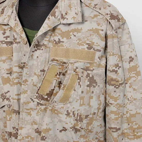 EU デザートデジタルカモ ボタン留め コンバットジャケット USED E104UB=