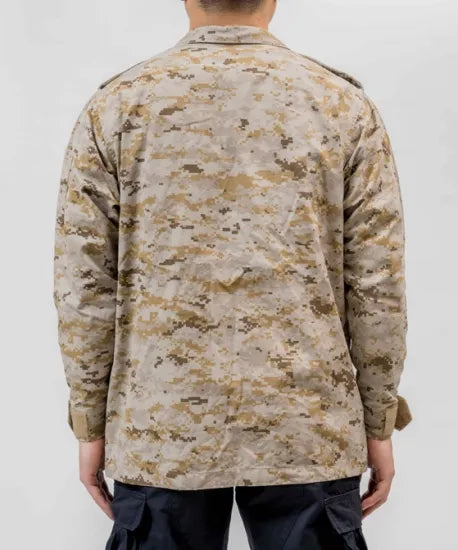 EU デザートデジタルカモ ボタン留め コンバットジャケット USED E104UB=