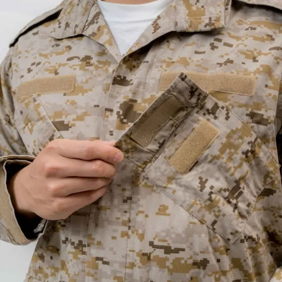 EU デザートデジタルカモ ボタン留め コンバットジャケット USED E104UB=