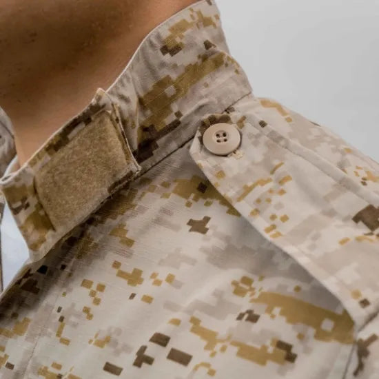 EU デザートデジタルカモ ボタン留め コンバットジャケット USED E104UB=
