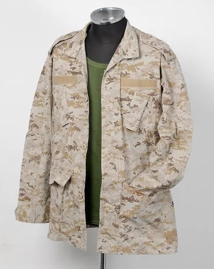 EU デザートデジタルカモ ボタン留め コンバットジャケット USED E104UB=