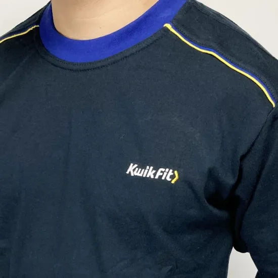イギリス ネイビー Kwik Fit ロングTシャツ 新品 B70N=