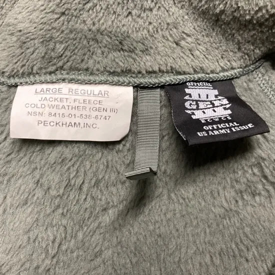 アメリカ軍 フォリッジグリーン Polartec ECWCS Gen3 Level3 フリースジャケット 上質USED A31FN3