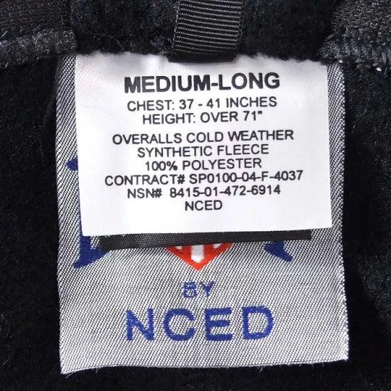 アメリカ軍 ブラック POLARTEC ECWCS Gen2 フリース オーバーオール ニアニュー