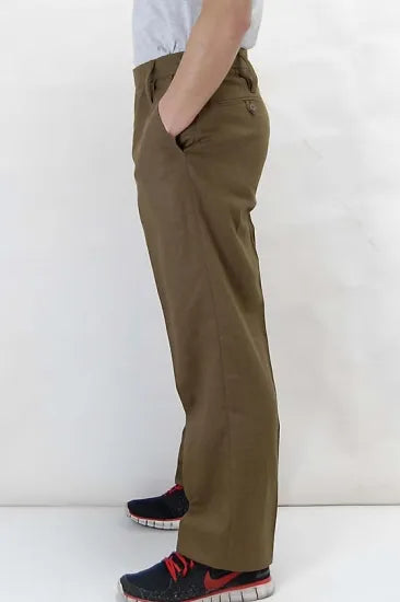 イギリス陸軍 ARMY ブラウン ウール100% No.2 バラック ドレスパンツ USED 206U-WOOL=