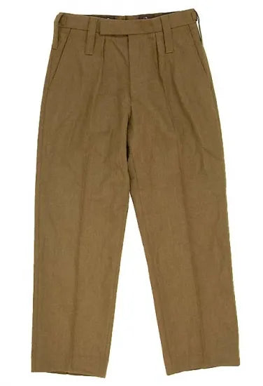 イギリス陸軍 ARMY ブラウン ウール100% No.2 バラック ドレスパンツ USED 206U-WOOL=
