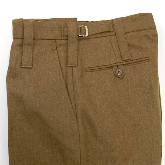 イギリス陸軍 ARMY ブラウン ウール100% No.2 バラック ドレスパンツ USED 206U-WOOL=