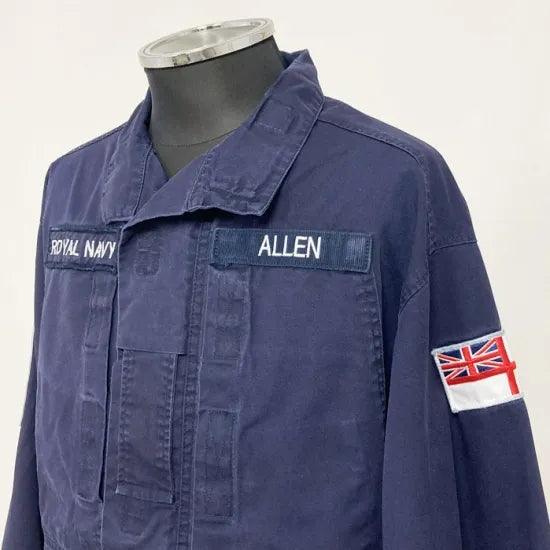 (11/8まで特価)イギリス海軍 ROYAL NAVY コンバットジャケット ワッペン多数付 USED B25UW=