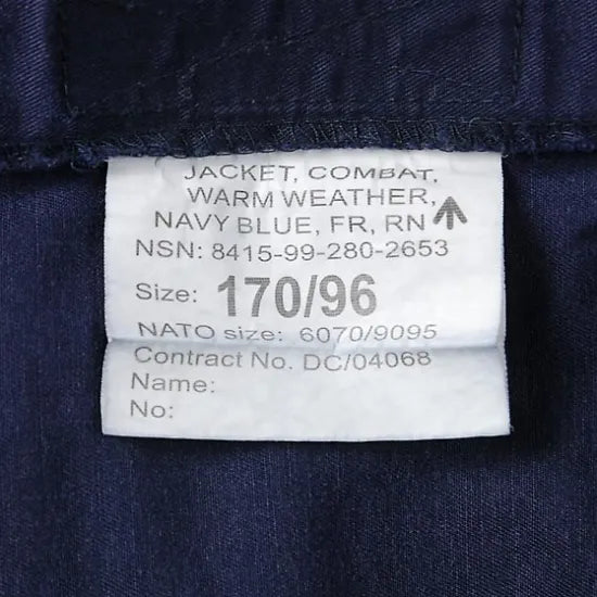 (11/8まで特価)イギリス海軍 ROYAL NAVY コンバットジャケット ワッペン多数付 USED B25UW=