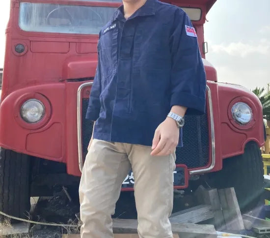 (11/8まで特価)イギリス海軍 ROYAL NAVY コンバットジャケット ワッペン多数付 USED B25UW=