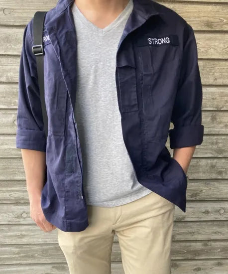 (11/8まで特価)イギリス海軍 ROYAL NAVY コンバットジャケット ワッペン多数付 USED B25UW=