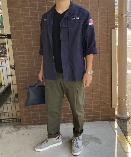 (11/8まで特価)イギリス海軍 ROYAL NAVY コンバットジャケット ワッペン多数付 USED B25UW=