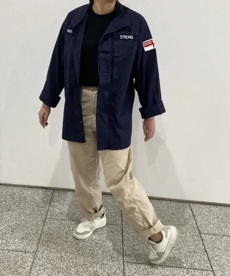 (11/8まで特価)イギリス海軍 ROYAL NAVY コンバットジャケット ワッペン多数付 USED B25UW=