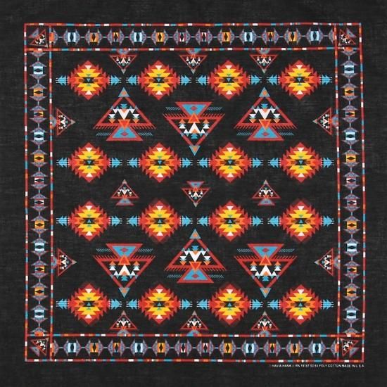 HAV-A-HANK/ハバハンク ブラック インディアン バンダナ 新品 218-